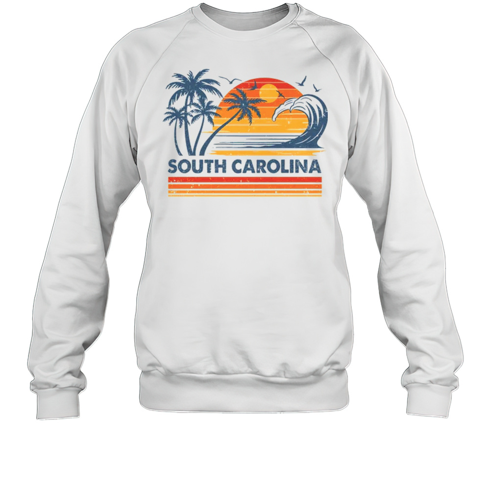 South Carolina Vacation Sunset Cute 70s Vintage Retro Beach Shirt Unisex Sweatshirt