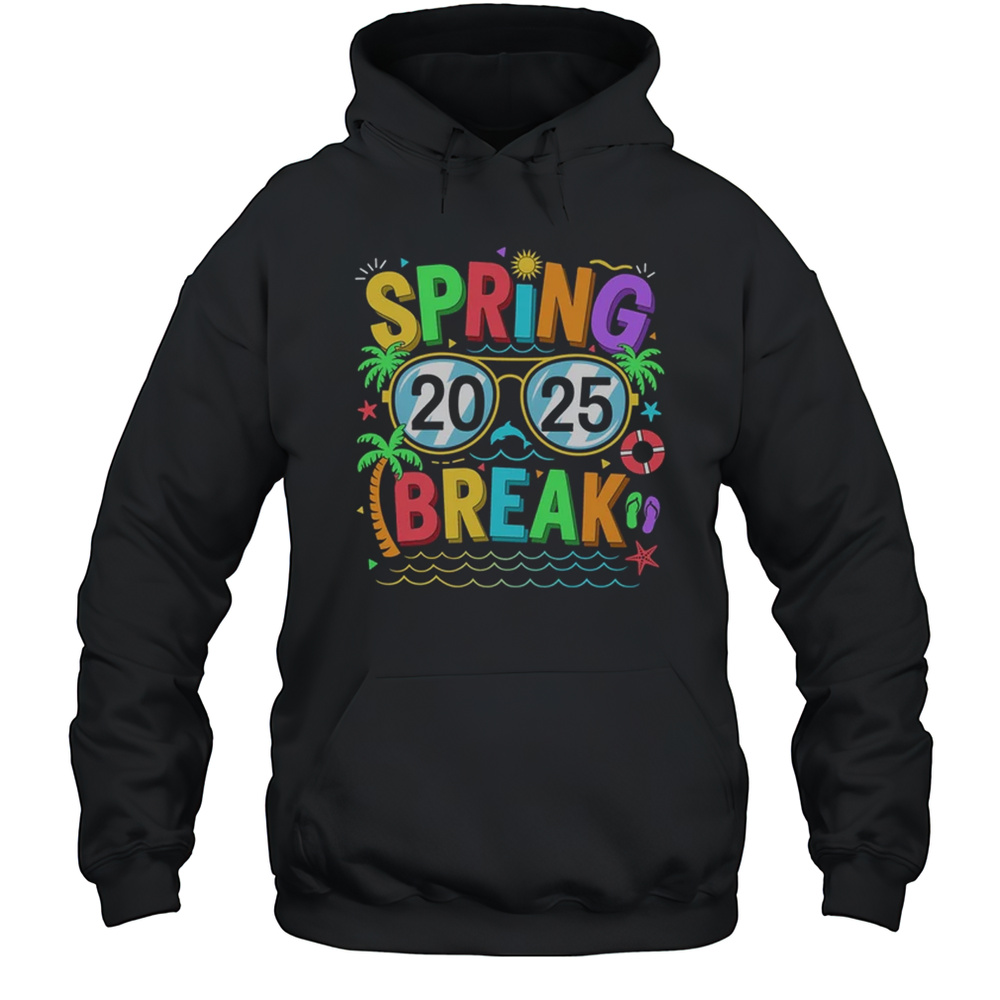Spring Break Squad Vintage 2025 Florida Cool Sunglasses Shirt Unisex Hoodie