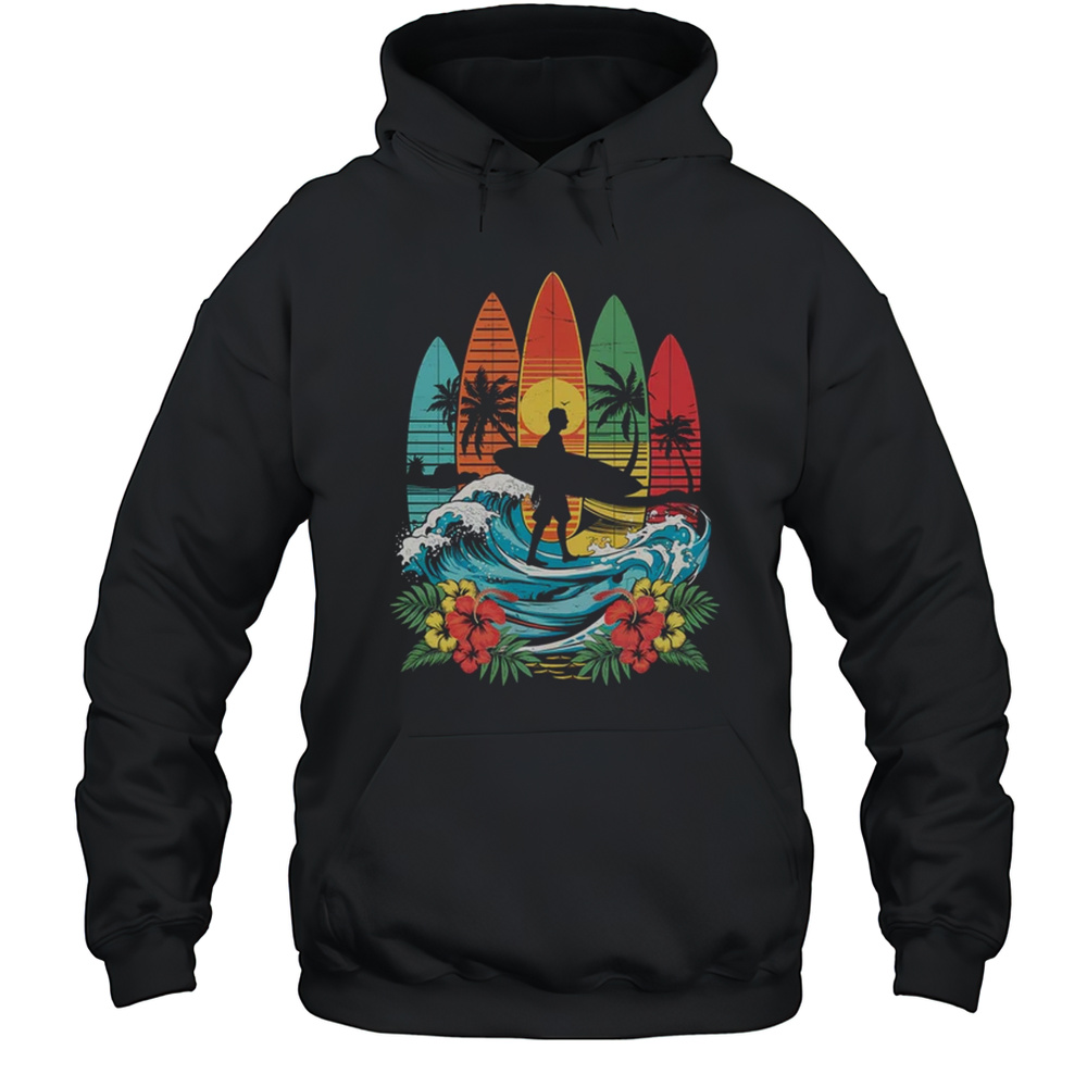 Surfboarder Hawaii Wave Surfing Beach Surfer Lover Men Women Shirt Unisex Hoodie