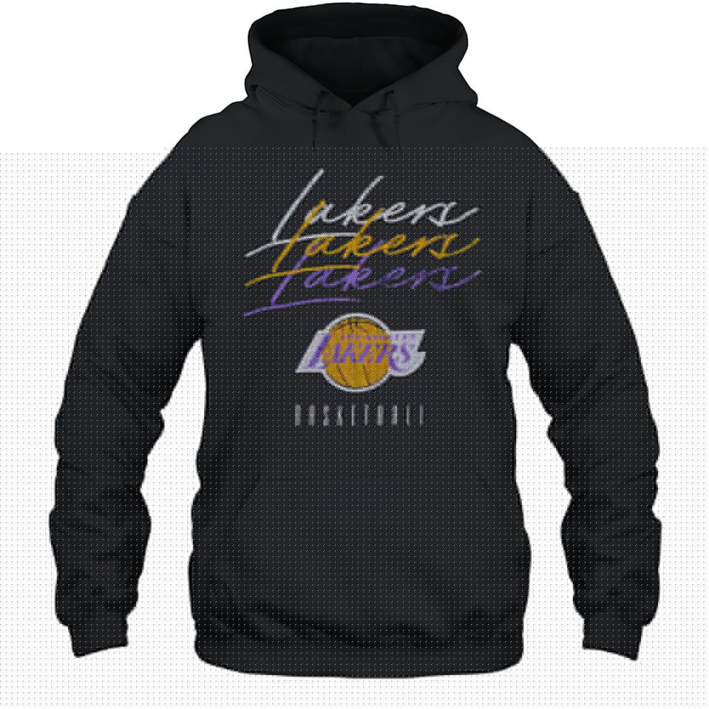 Top Los Angeles Lakers Hardwood Classics Triple Stack T-Shirt Unisex Hoodie