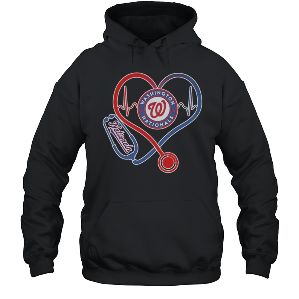 Washington Nationals Caring Hearts Nurses T-shirt Unisex Hoodie