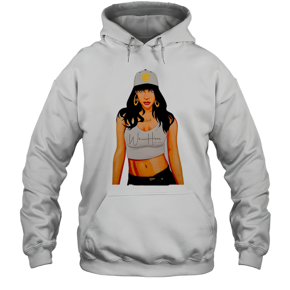 Aaliyah We Here Monogram Shirt Unisex Hoodie