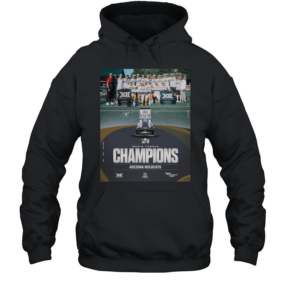 Congratulations To Arizona Wildcats For Claiming The 2025 Big 12 Mens Tennis Championship T-shirt Unisex Hoodie