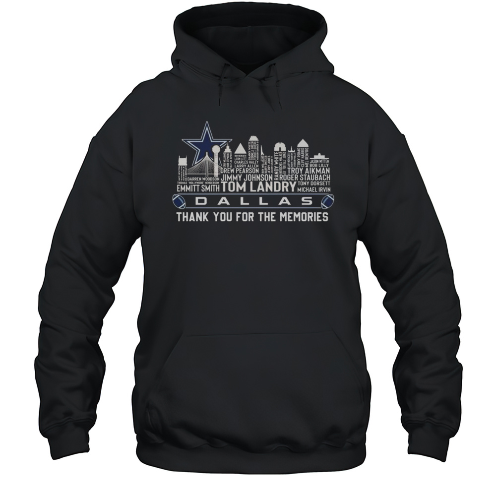 Dallas Cowboys 2025 Thank You For The Memories Skyline Names Shirt Unisex Hoodie