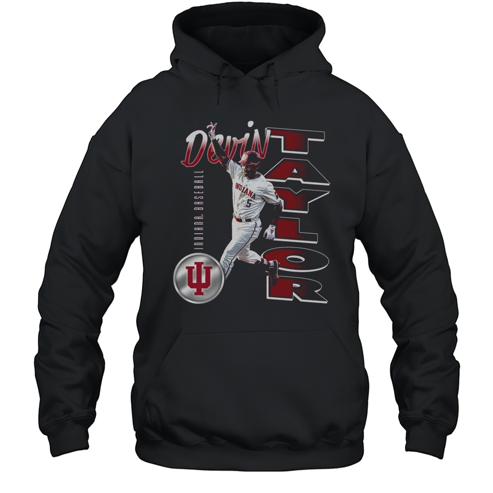 Devin Taylor Illustrated Indiana Hoosiers Baseball NCAA 2025 Graphic T-shirt Unisex Hoodie
