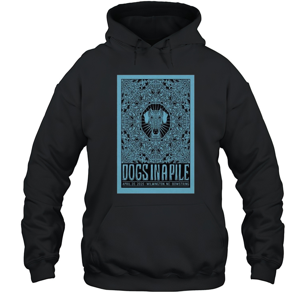Dogs In A Pile At Bowstring Brewyard In Wilmington NC On Apr 20 2025 Tour T-shirt Unisex Hoodie