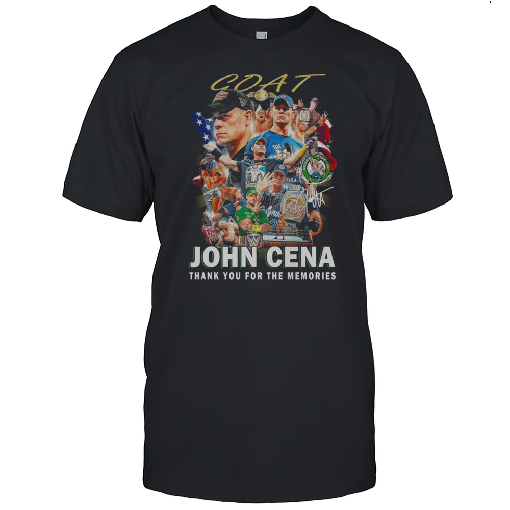 GOAT John Cena Thank You For The Memories 2025 Signature Shirt