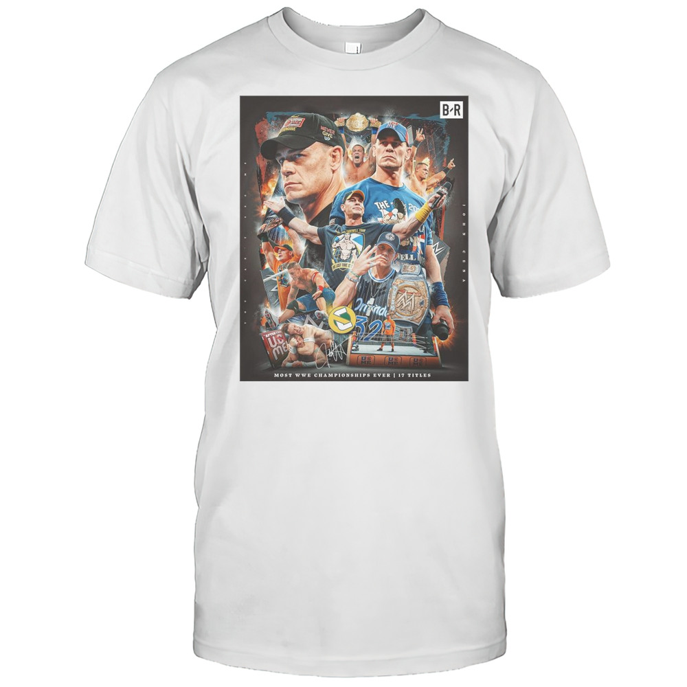 John Cena Defeats Cody Rhodes Most WWE Championships Ever 17 Titles Signature T-shirt