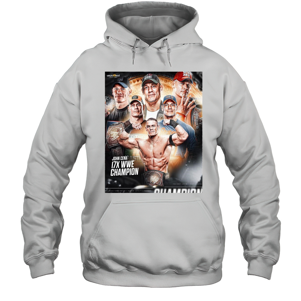 John Cena Has Passed Ric Flair For Most World Title Victories 17X WWE Champion WrestleMania 41 T-shirt Unisex Hoodie
