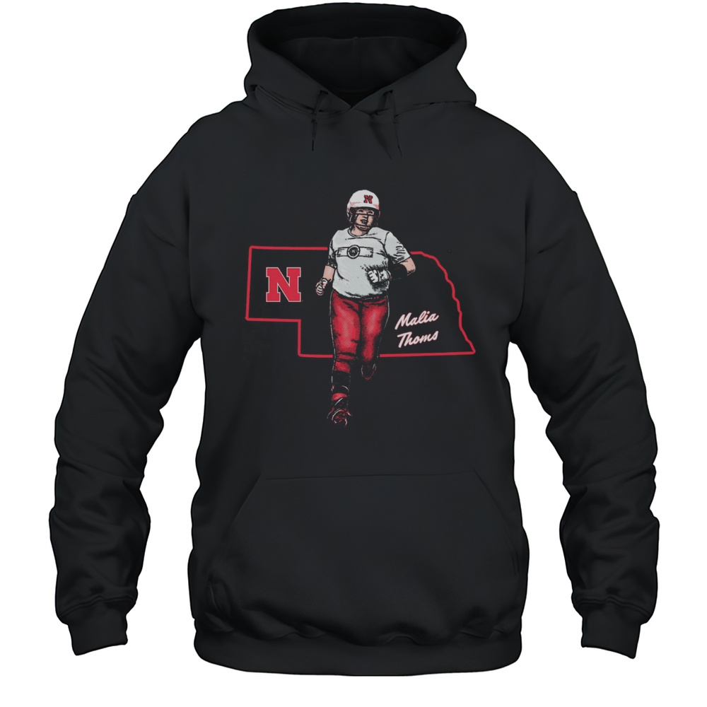 Malia Thoms Hometown Hero Nebraska Cornhuskers Softball NCAA 2025 Graphic T-shirt Unisex Hoodie