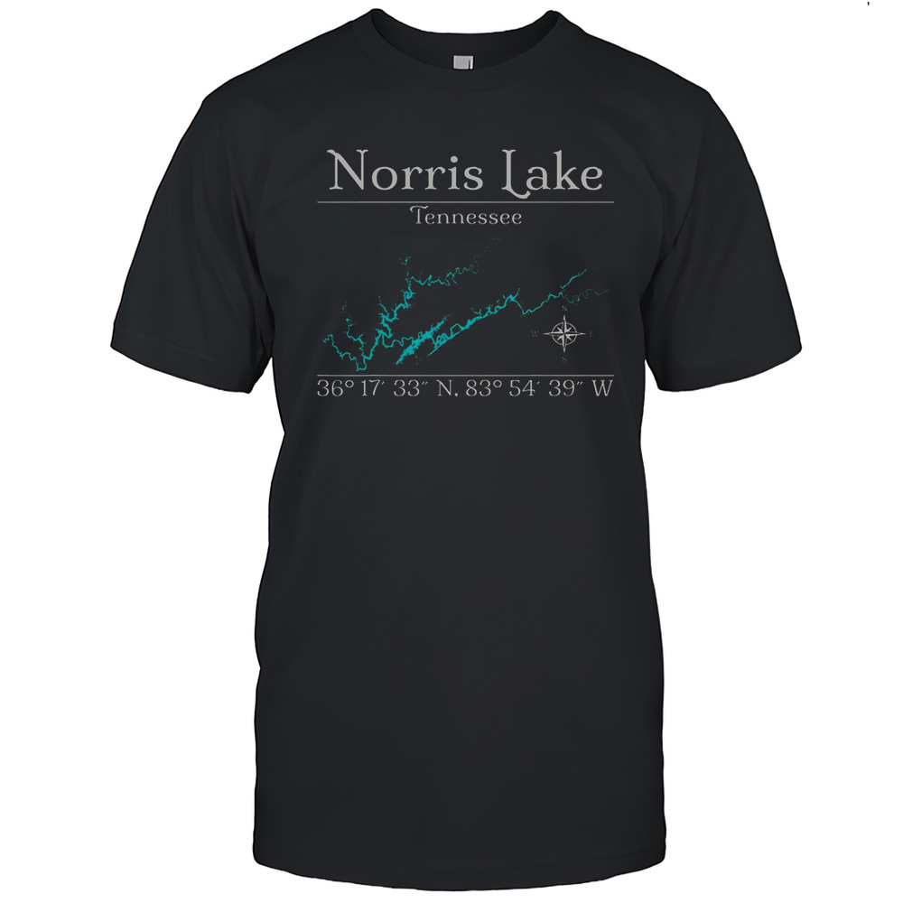 Norris Lake Tennessee Coordinates T-Shirt