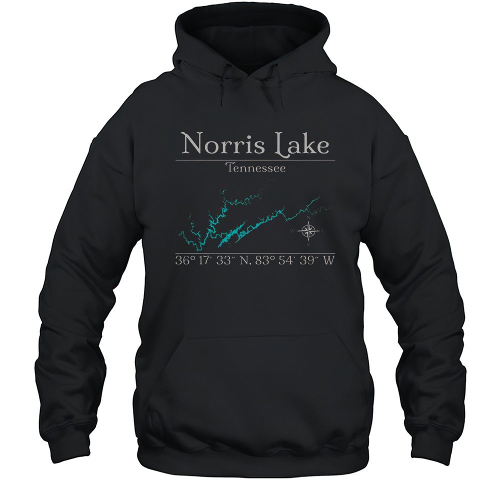 Norris Lake Tennessee Coordinates T-Shirt Unisex Hoodie