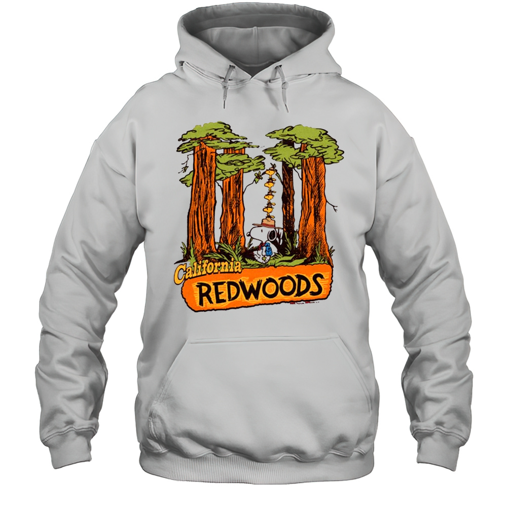 Peanuts Snoopy X California Redwoods 2025 Retro Painting T-shirt Unisex Hoodie