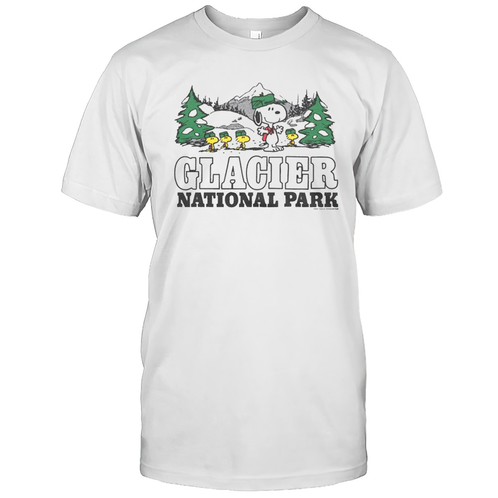 Peanuts Snoopy X Glacier National Park 2025 Retro Painting T-shirt