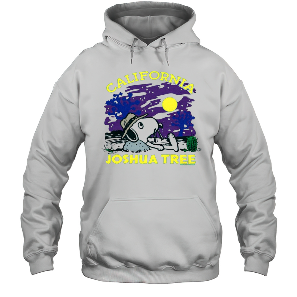 Peanuts Snoopy X Joshua Tree National Park 2025 Retro Painting T-shirt Unisex Hoodie