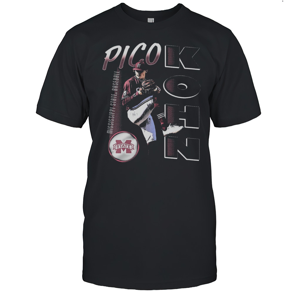 Pico Kohn Illustrated Mississippi State Bulldogs Baseball NCAA 2025 Graphic T-shirt