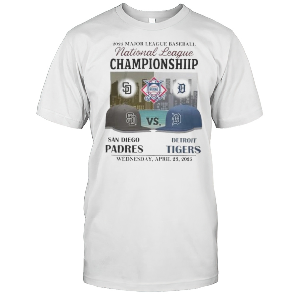 San Diego Padres Vs Detroit Tigers 2025 Major League Baseball National League Championship Matchup Shirt