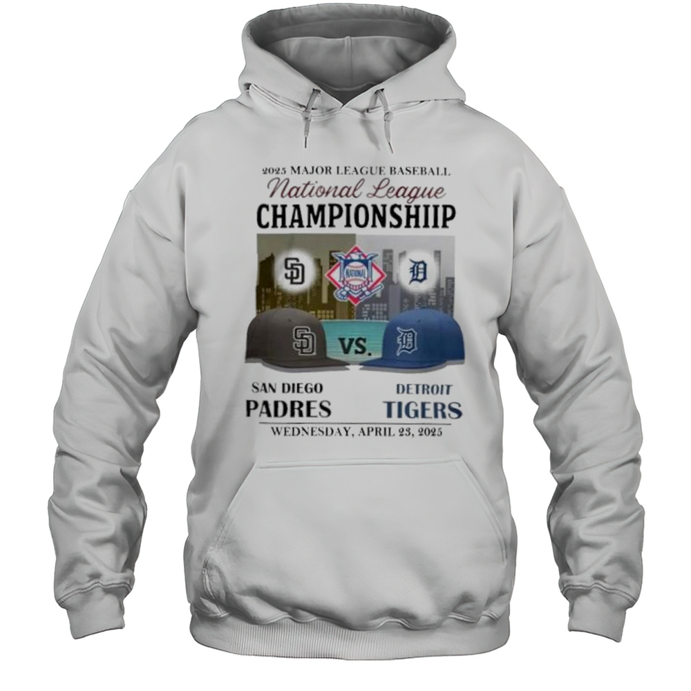 San Diego Padres Vs Detroit Tigers 2025 Major League Baseball National League Championship Matchup Shirt Unisex Hoodie