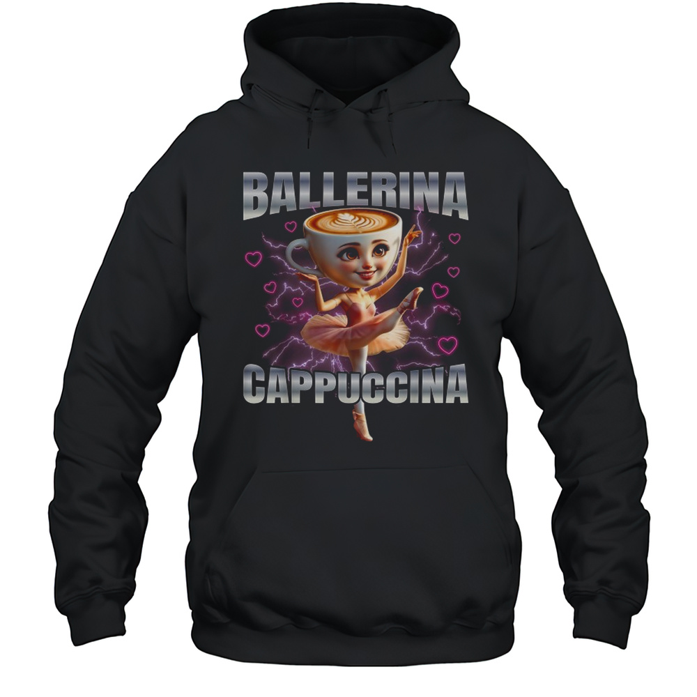 Ballerina Cappuccino Hearts T-Shirt Unisex Hoodie