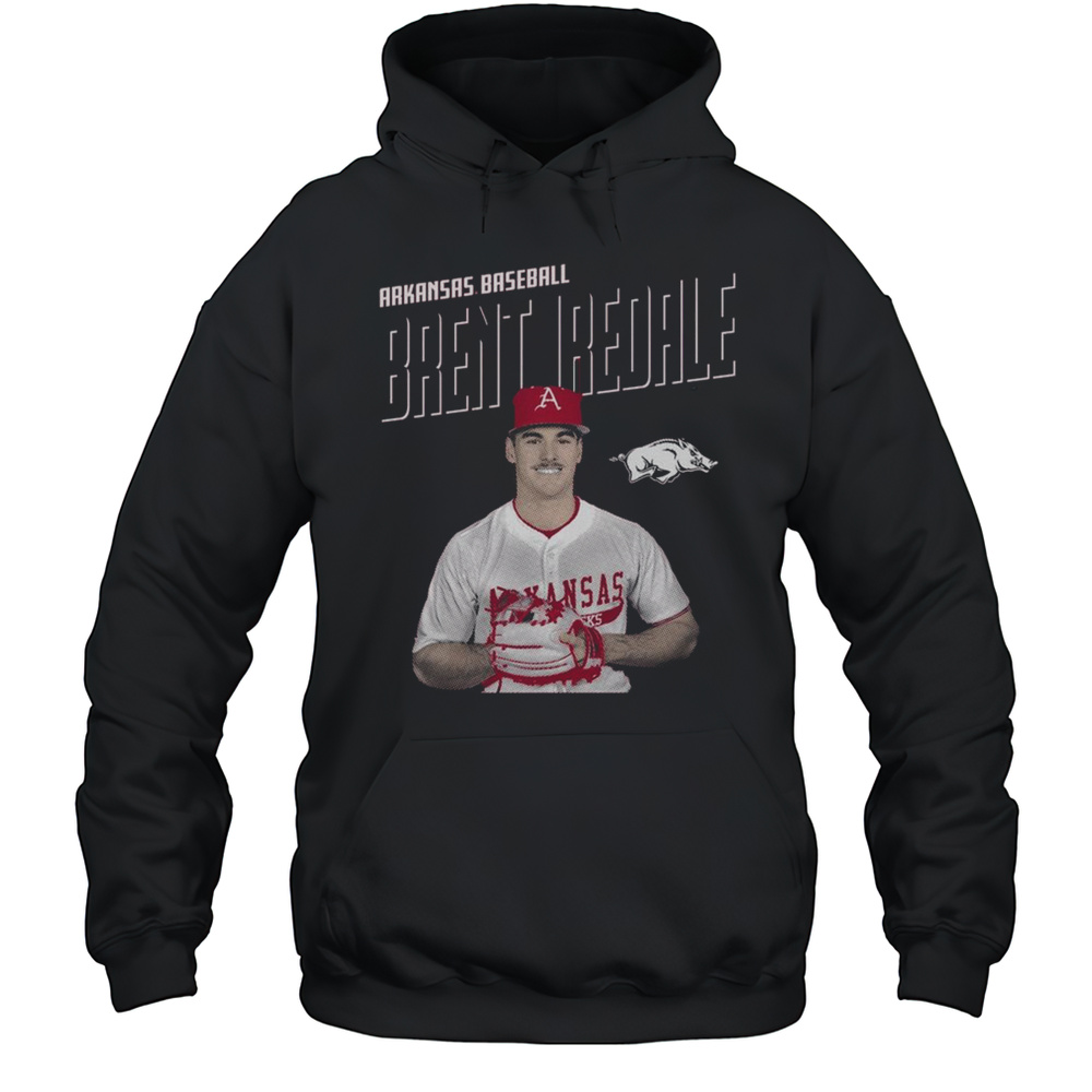 Brent Iredale Illustrated Maroon Arkansas Razorbacks Baseball NCAA 2025 T-shirt Unisex Hoodie