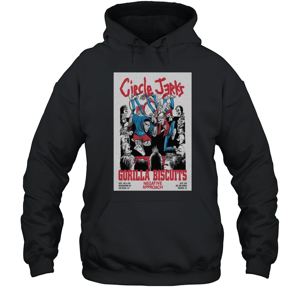 Circle Jerks San Diego CA And Phoenix AZ September 4-5-6 2025 Tour T-shirt Unisex Hoodie