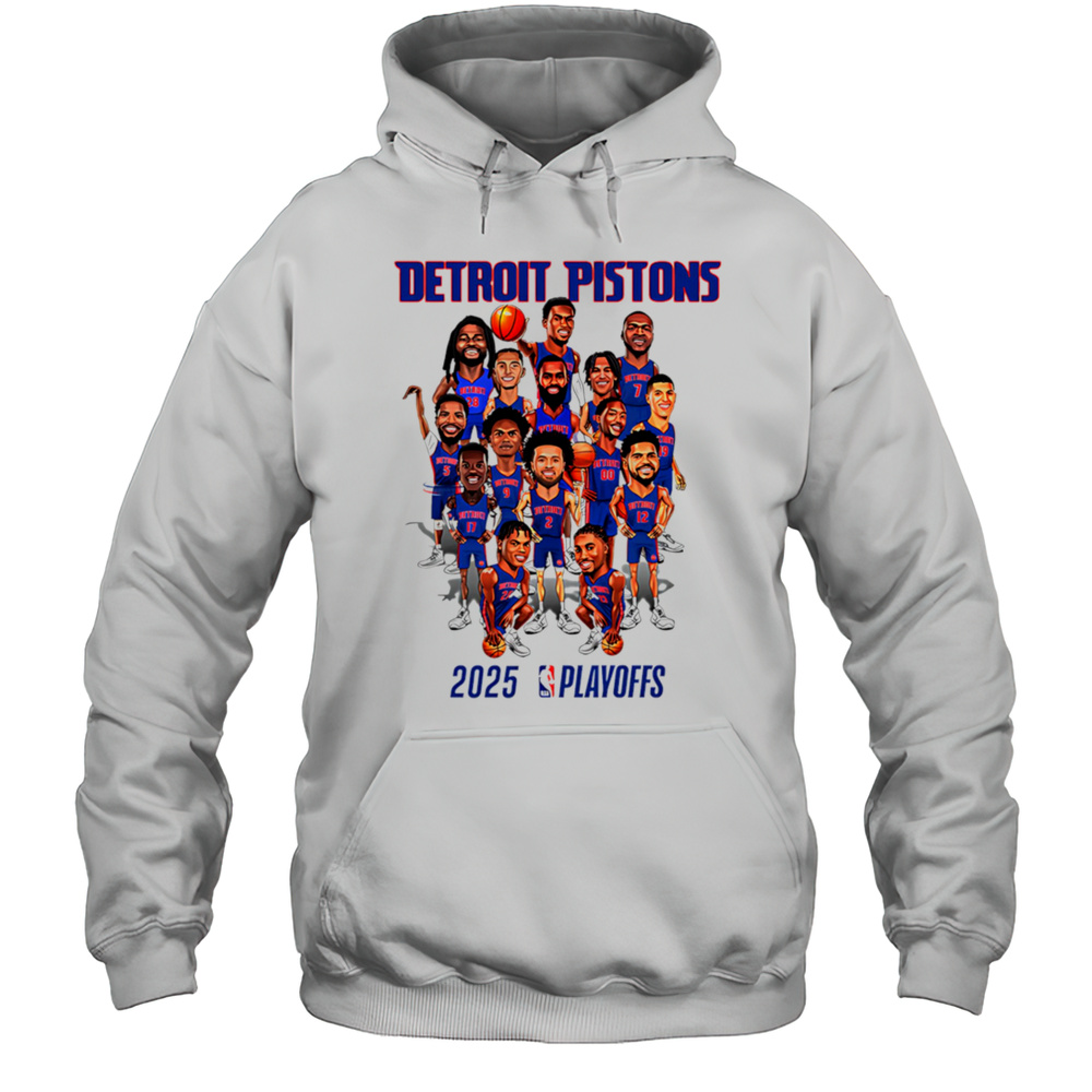 Detroit Pistons 2025 Playoffs Caricature Shirt Unisex Hoodie