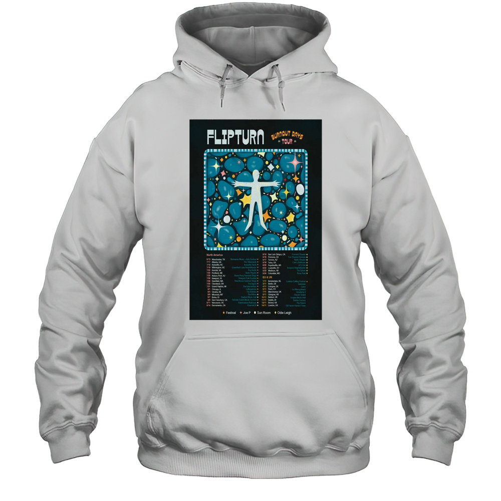 Flipturn Burnout Days Tour 2025 North America 6 13 Manchester TN Bonnaroo Music Arts Festival T-shirt Unisex Hoodie