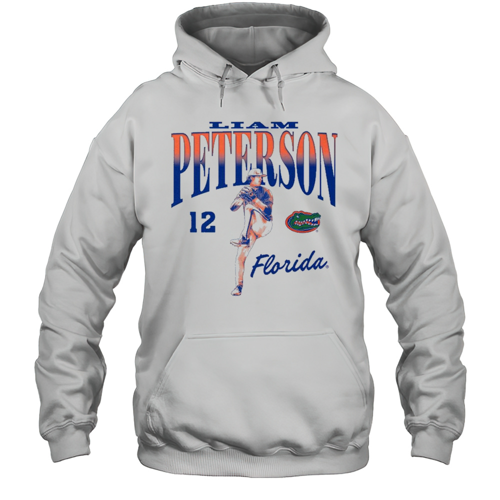 Liam Peterson Illustrated 12 Florida Gators Baseball NCAA Division I 2025 T-shirt Unisex Hoodie