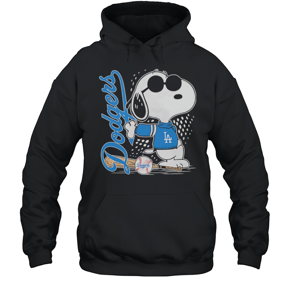 Los Angeles Dodgers X Snoopy Pose Shirt Unisex Hoodie