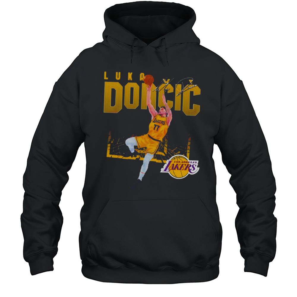 Luka Doncic Los Angeles Lakers Shattered T-Shirt Unisex Hoodie