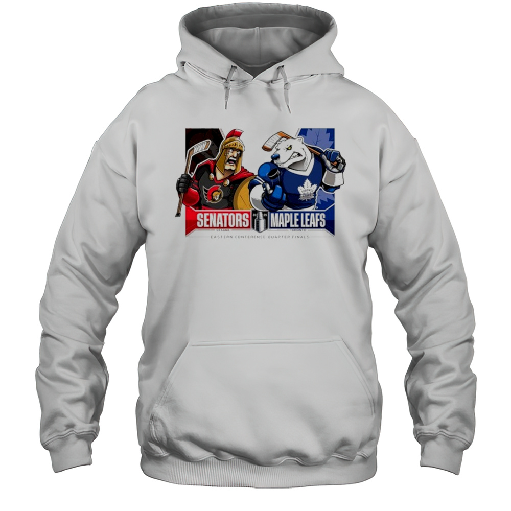Ottawa Senators Vs Toronto Maple Leafs 2025 Eastern Conference Quarter Finals Shirt Unisex Hoodie
