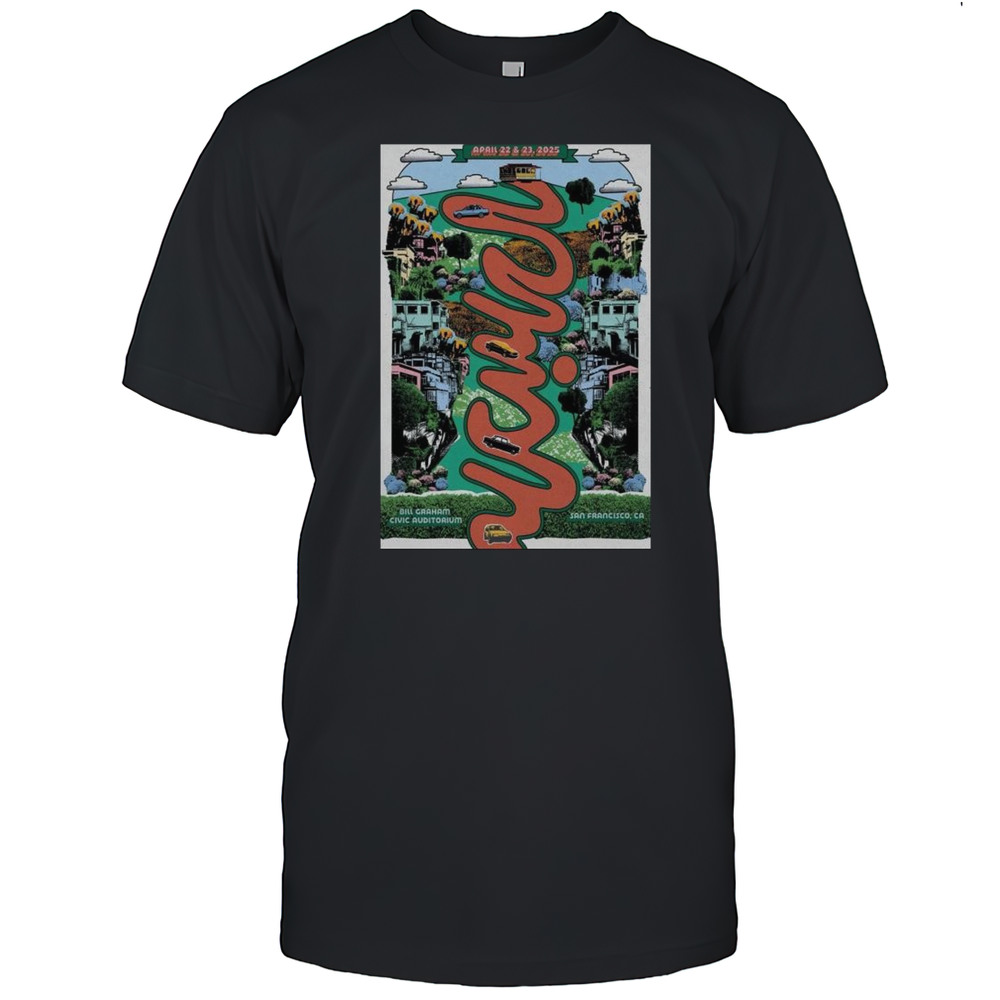 Phish April 22-23 2025 Bill Graham Civic Auditorium San Francisco CA T-shirt