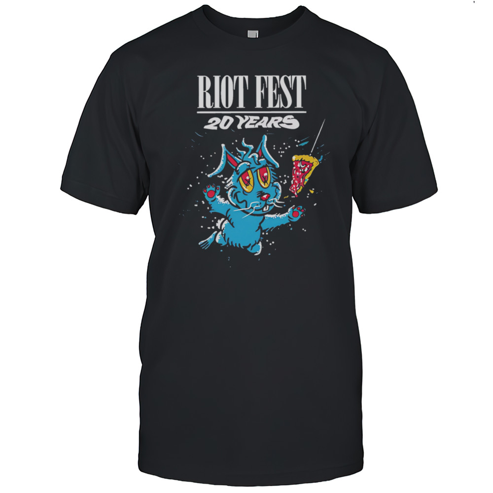 Riot Fest 20 Years Swimming Bunny Shirt