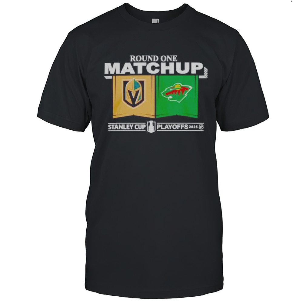 Round One Matchup Vegas Golden Knights Vs Minnesota Wild Stanley Cup Playoffs 2025 Shirt