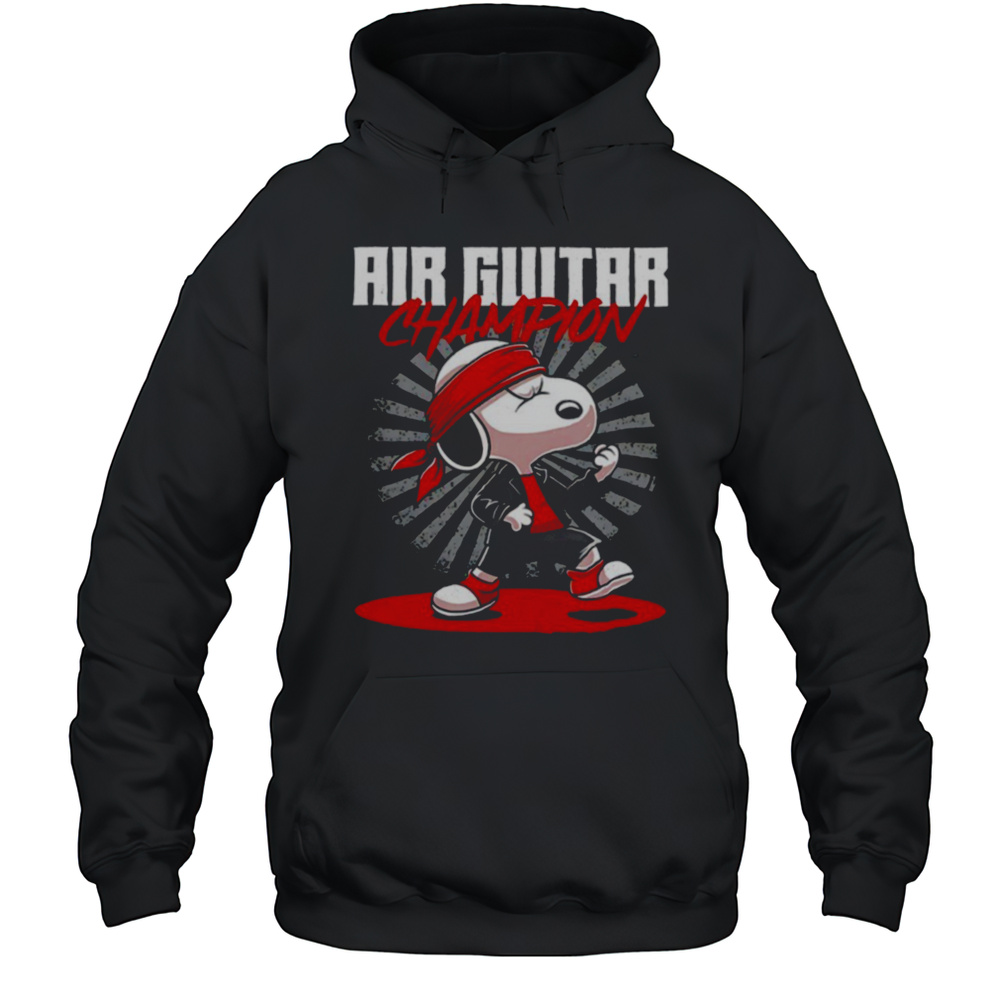 Snoopy Air Guitar Champion Shirt Unisex Hoodie