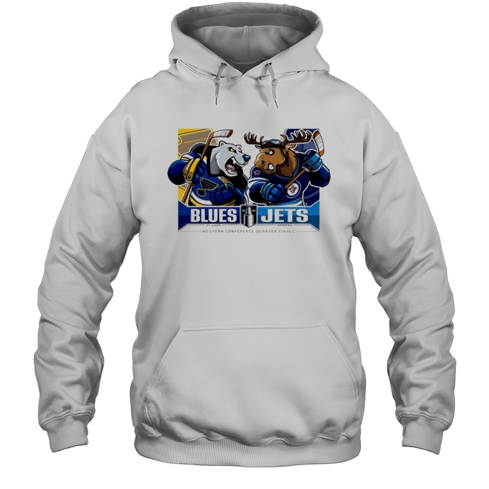 St Louis Blues Vs Winnipeg Jets 2025 Western Conference Quarter Finals Shirt Unisex Hoodie