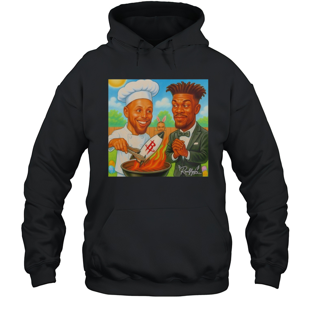 The Chef And The Butler Cooking The Houston Rockets Shirt Unisex Hoodie