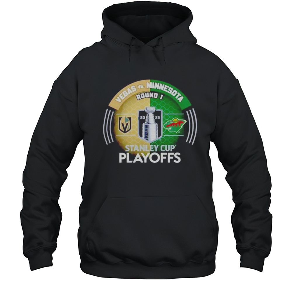 Vegas Golden Knights Vs Minnesota Wild Round 1 Stanley Cup Playoffs 2025 Shirt Unisex Hoodie