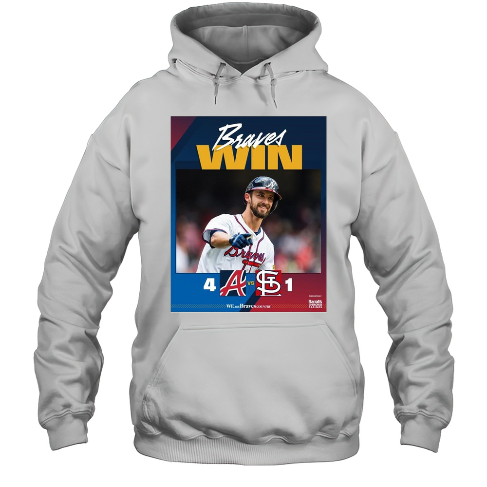 Atlanta Braves Win St. Louis Cardinals MLB 4-1 Final Score April 23 2025 T-shirt Unisex Hoodie