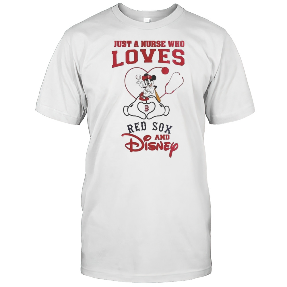 Boston Red Sox Mickey Mouse Just A Nurse Who Loves And Disney Baseball 2025 Shirt