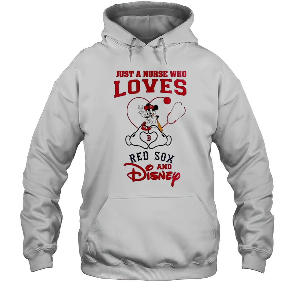 Boston Red Sox Mickey Mouse Just A Nurse Who Loves And Disney Baseball 2025 Shirt Unisex Hoodie
