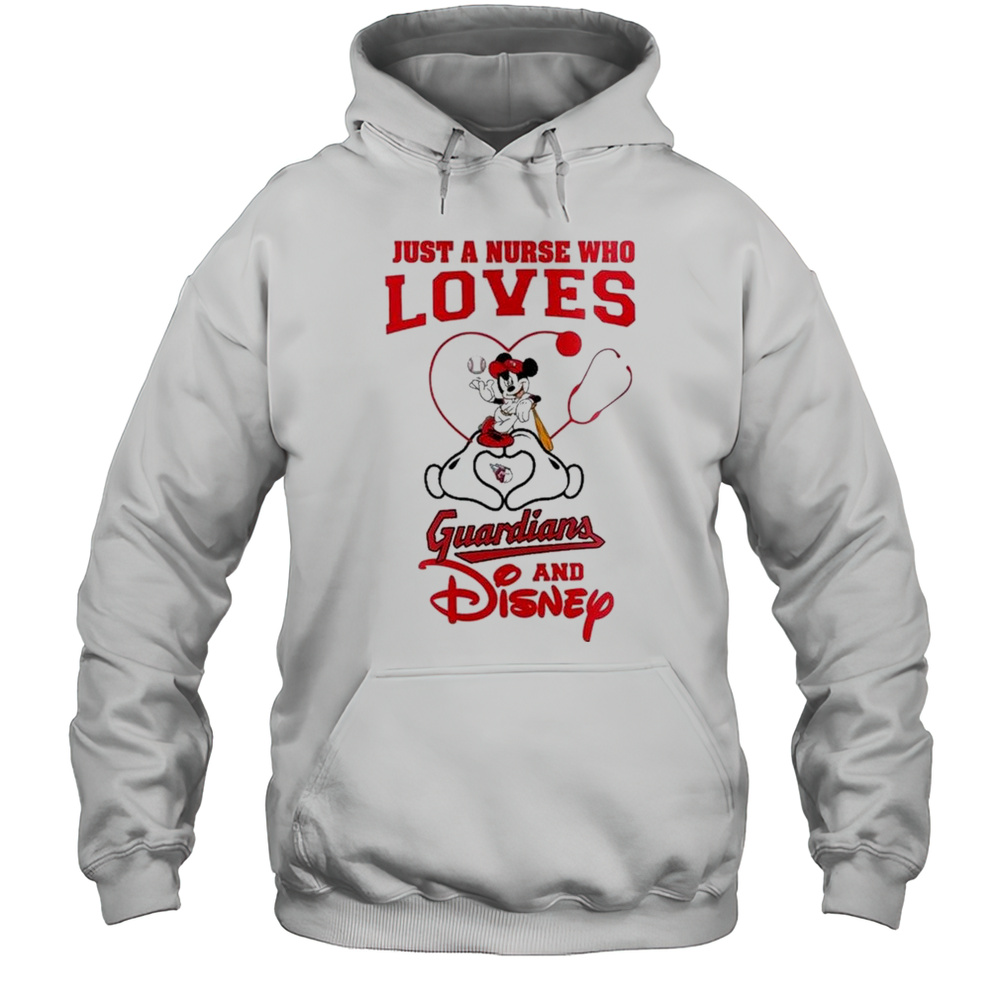 Cleveland Guardians Mickey Mouse Just A Nurse Who Loves And Disney Baseball 2025 Shirt Unisex Hoodie