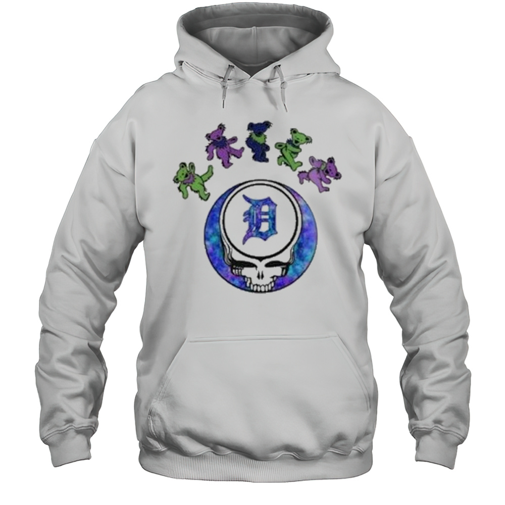 Detroit Tigers 2025 Skull Grateful Dead Night Baseball Shirt Unisex Hoodie