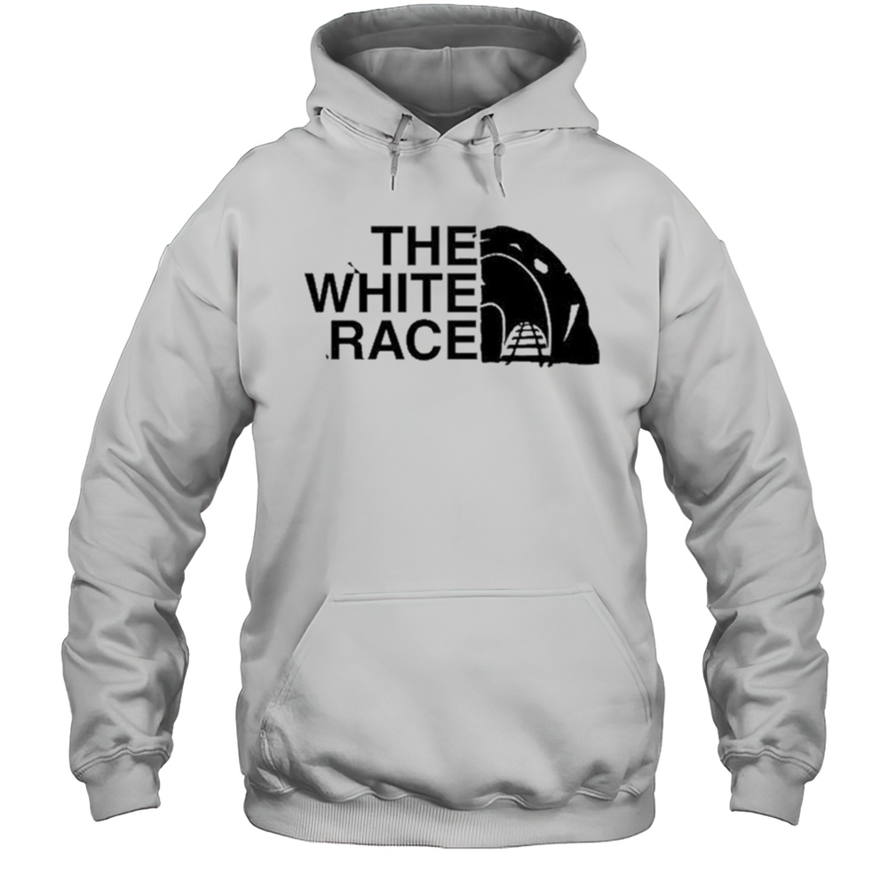 Fella Wearing The White Race Shirt Unisex Hoodie