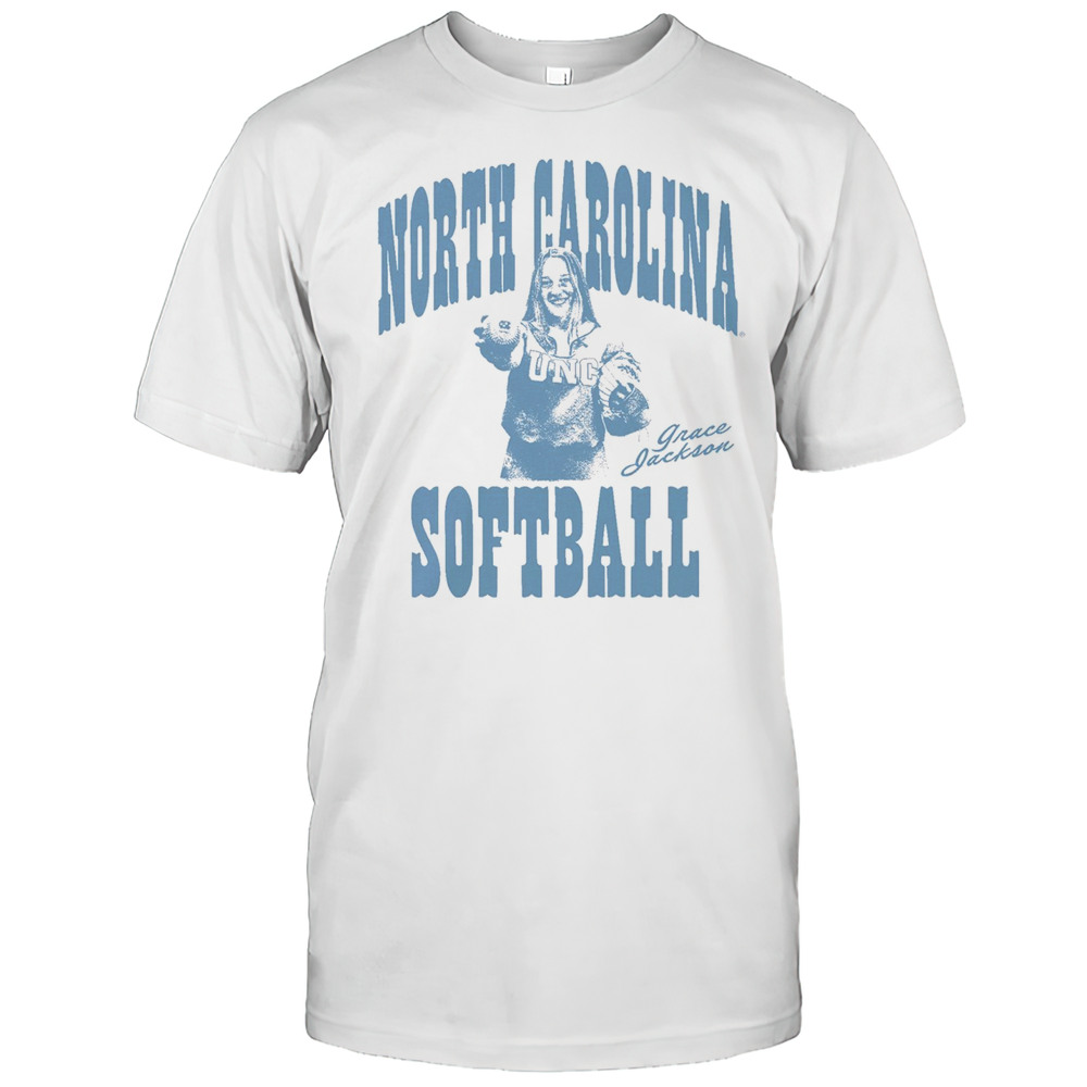 Grace Jackson Illustrated North Carolina Tar Heels Softball NCAA Division I T-shirt