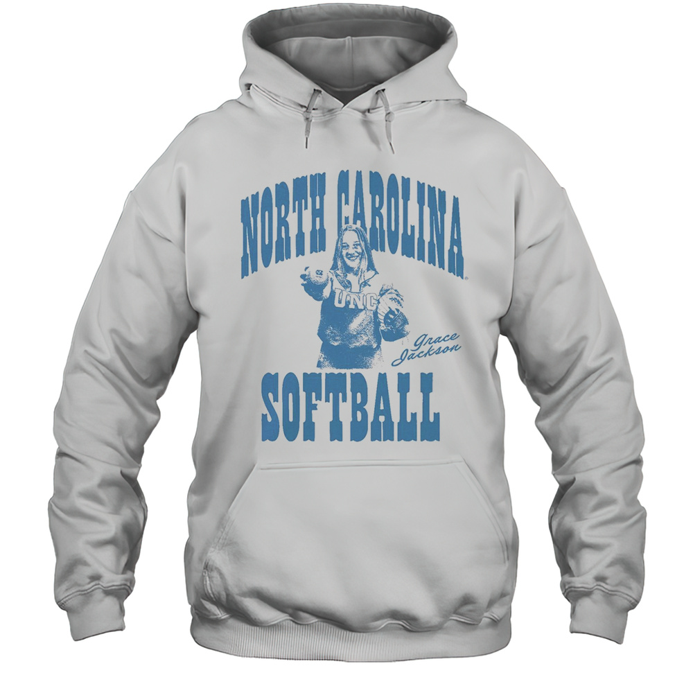 Grace Jackson Illustrated North Carolina Tar Heels Softball NCAA Division I T-shirt Unisex Hoodie