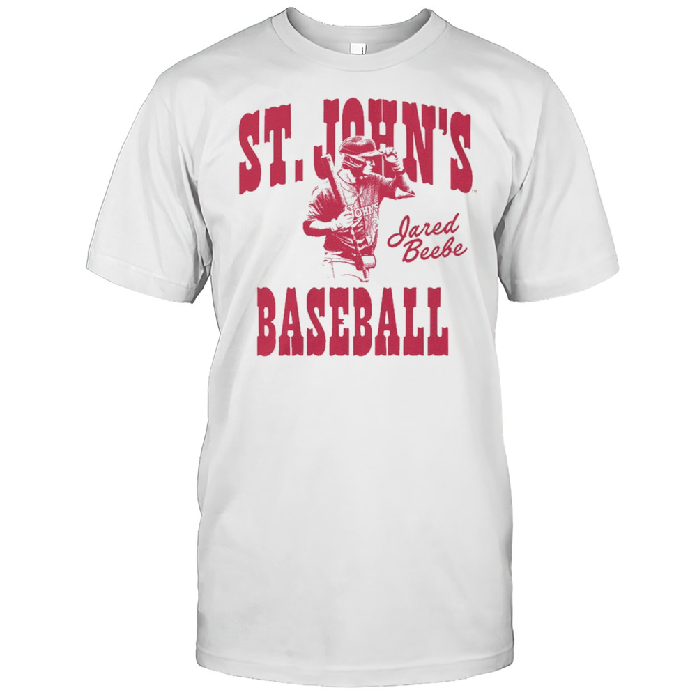 Jared Beebe St. Johns Red Storm Mens Baseball NCAA Division I Cartoon T-shirt