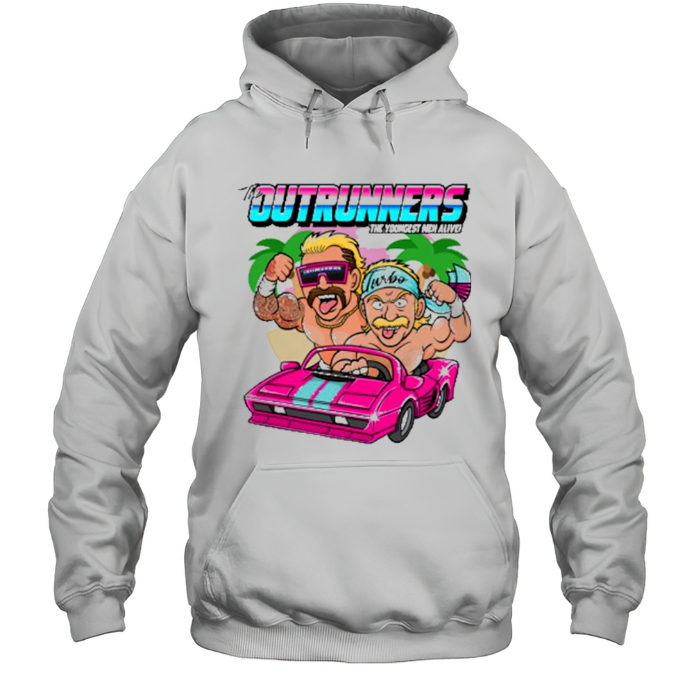 The Outrunners  The Youngest Men Alive AEW 2025 Cartoon Painting T-shirt Unisex Hoodie
