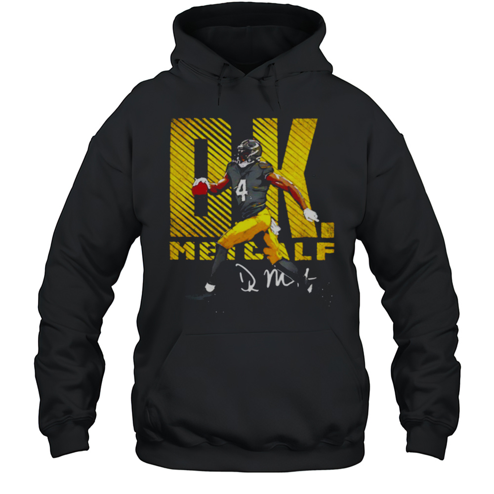 Dk Metcalf Pittsburgh Steelers Bold Signature Shirt Unisex Hoodie