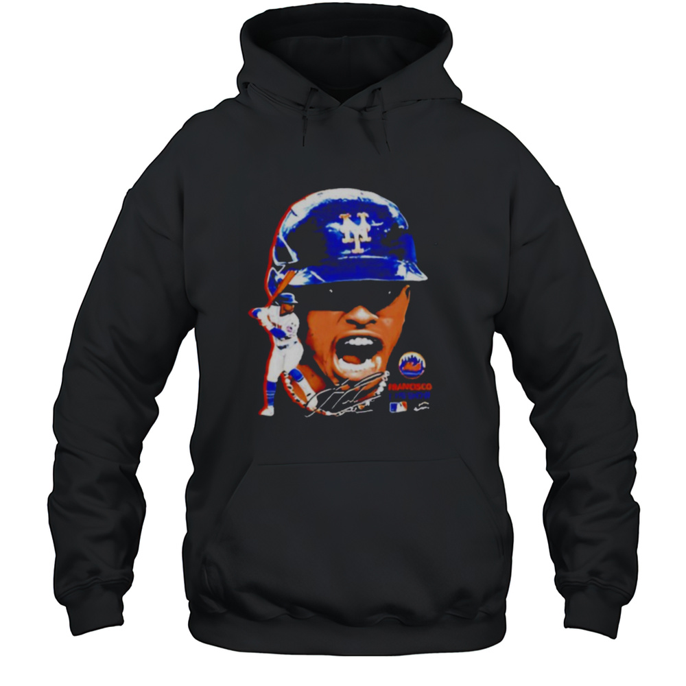 Francisco Lindor New York Mets Big Face Signature T Shirt Unisex Hoodie
